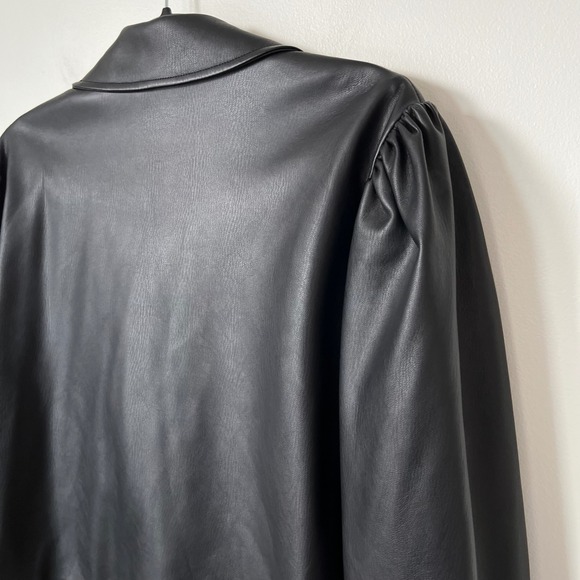 Maeve Faux Leather Femme Moto Jacket Black Womens XL - Picture 9 of 16